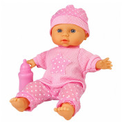 Lean Toys lutka beba s bočicom i zvučnim efektima - Roza