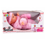 Lean Toys lutka beba s bočicom i zvučnim efektima - Roza