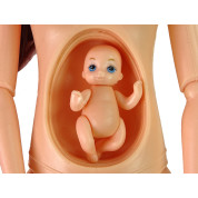 Lean Toys lutka trudnica s dugom kosom i dodacima