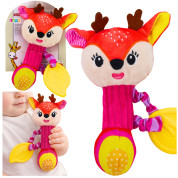 Lean Toys igračka plišana zvečka jelen s grickalicom i piskom