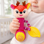 Lean Toys igračka plišana zvečka jelen s grickalicom i piskom