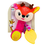 Lean Toys igračka plišana zvečka jelen s grickalicom i piskom