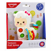 Lean Toys igračka senzorna ljama s trakicama, perlicama i tipkama