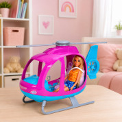 Lean Toys lutka Anlily s velikim helikopterom - Ljubičasti