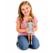 Lean Toys lutka Anlily u cvjetnoj haljini s torbicom - Plava