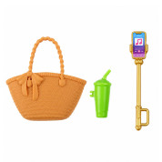 Lean Toys lutka Anlily u cvjetnoj haljini s torbicom - Plava
