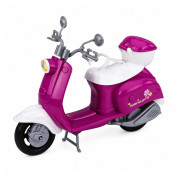Lean Toys lutka Anlily putnica na skuteru s priborom