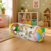 Lean Toys igračka valjak na napuhavanje za puzanje, 48x20 cm - Jednorozi