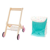 Hape igračka drvena kolica za lutke Sweet Walks Doll Stroller