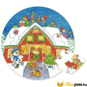 Goki puzzle - mini božićna drvena slagalica, 24 dijela