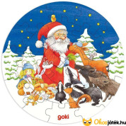 Goki puzzle - mini božićna drvena slagalica, 24 dijela
