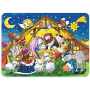Goki puzzle - mini božićna drvena slagalica, 24 dijela