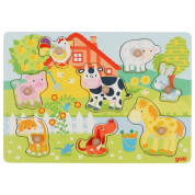 Goki drvena slagalica kocke - Dinosauri, 12 dijelova